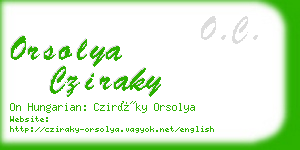 orsolya cziraky business card